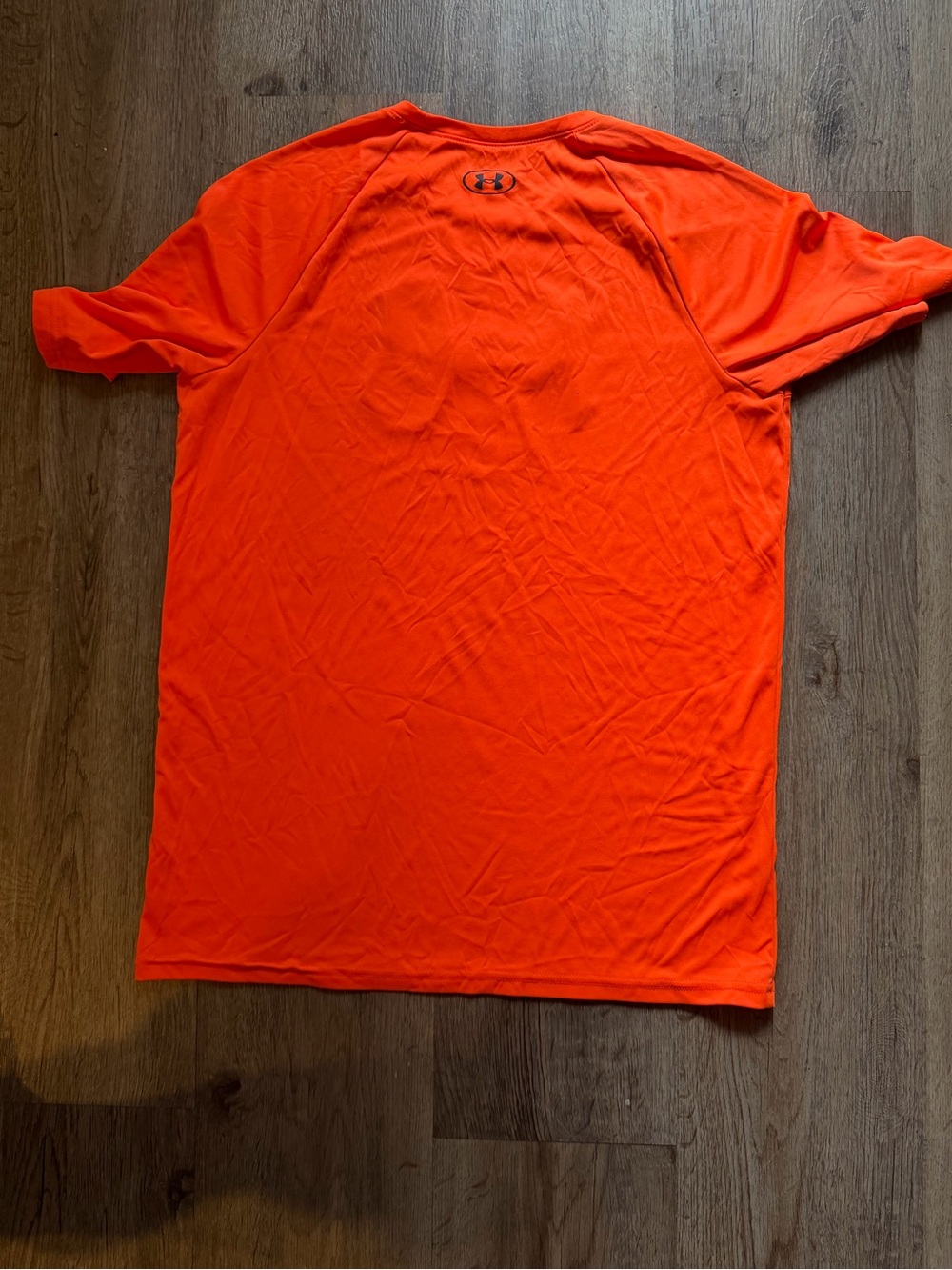 Under Armour Youth XL Bright Orange Short-Sleeve Performance Tee with Black Logo - Picture 2 of 3